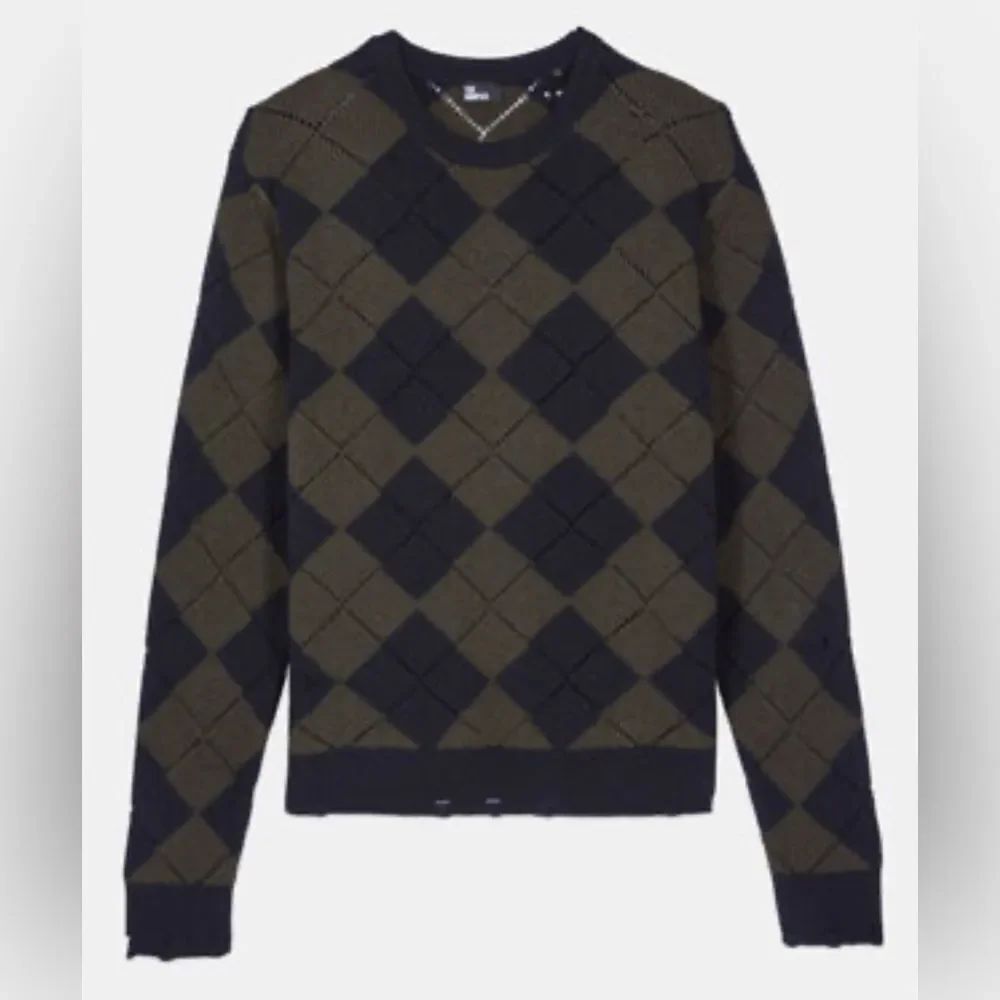 The Kooples Green and Navy diamond sweater NWT Size S